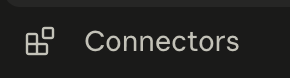 The Connectors entry in Claude's Settings menu